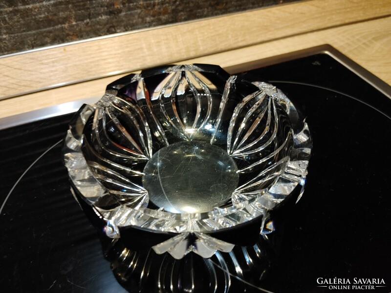 Beautiful two-tone glass crystal ashtray