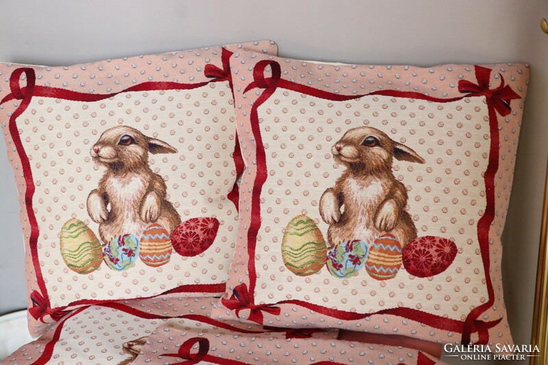 Bunny, Easter machine tapestry pillowcase