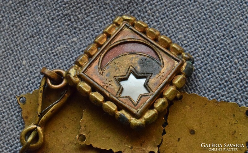 Antique Turkish enameled bizu jewelry, about 12 cm