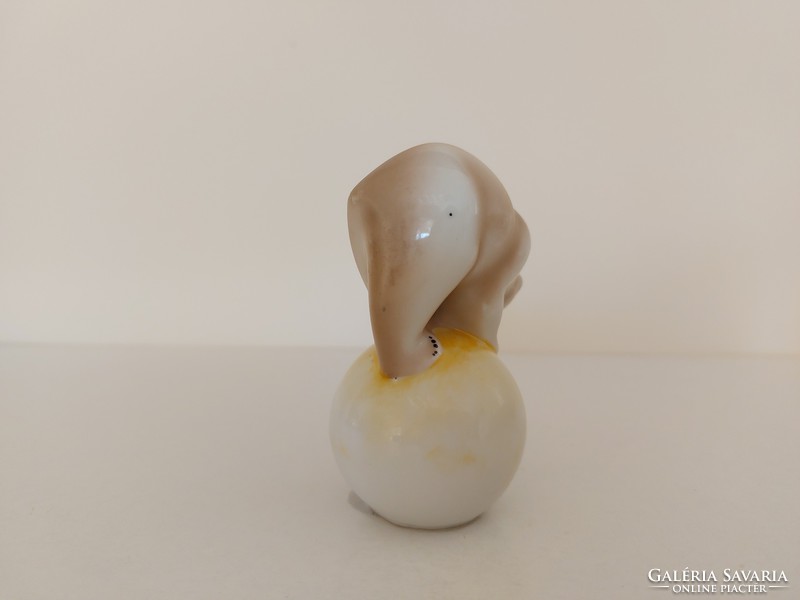 Régi Hollóházi porcelán maci labdázó mackó