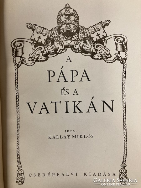 A pápa és a Vatikán, fényképekkel gazdagon illusztrált antik könyv, 1935