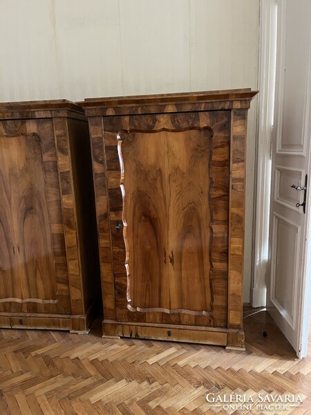 2 antique cabinets, one shelf and one hanger