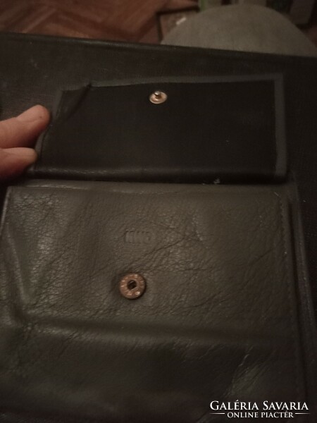 Különleges szürke retró vajpuha bőrből készült pénztárca