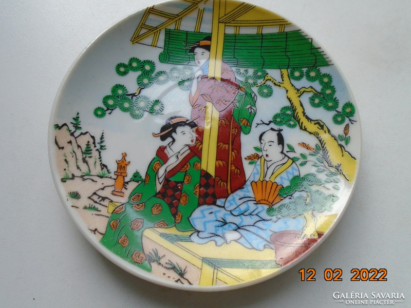 Hand painted hand marked Japanese decorative plate with a very rare scene pattern