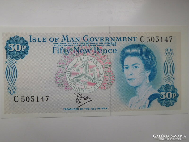 Isle of Man 50 pence 1972 oz very rare!
