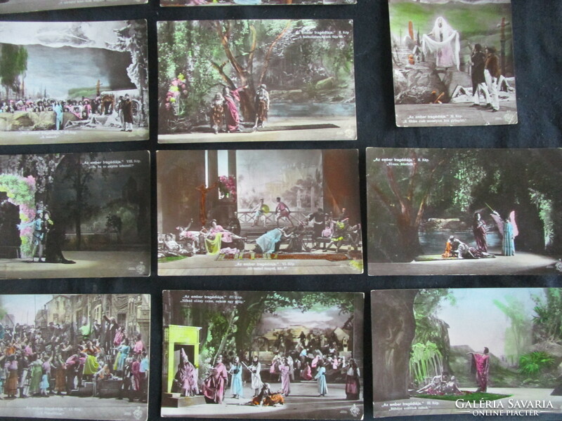 1908 Scene + stage image Imre Madách Tragedy of Man People's Theater original photo sheet series 23