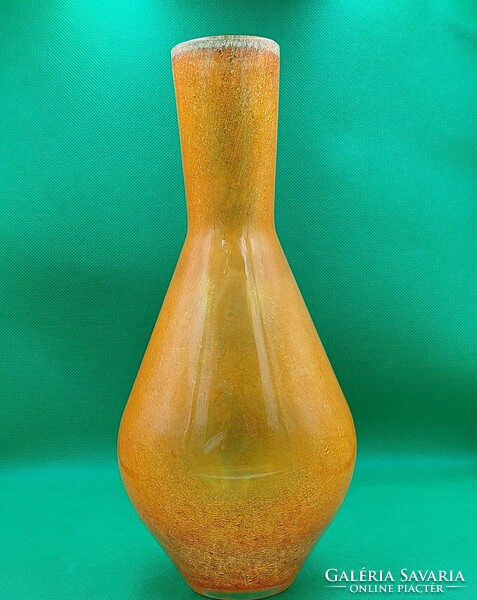 Carcagi veil glass vase is orange