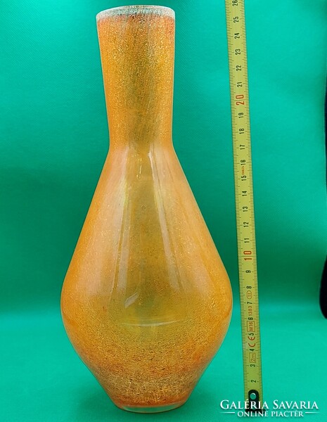 Carcagi veil glass vase is orange