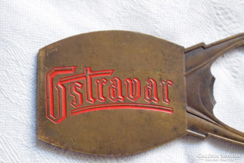 Old copper bottle opener, koospol ustravar 9 x 4.5 cm
