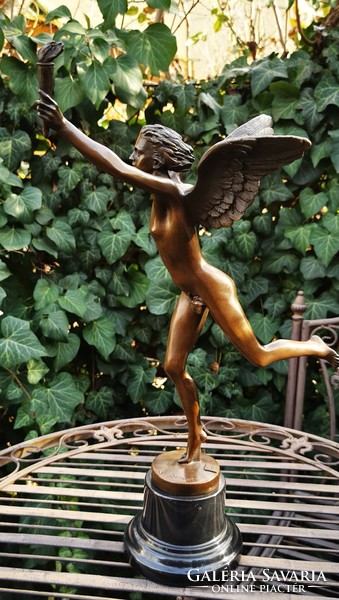 Victorious archangel - fabulous bronze statue