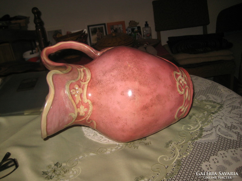 Art Nouveau pink spout, marked but difficult to identify, 32 cm