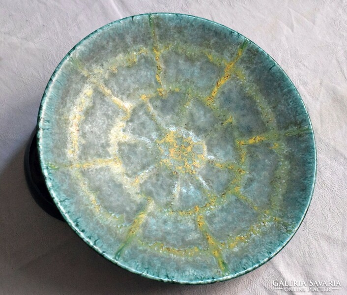 Industrial art craft retro design ceramic bowl wall decoration plate 27.5 x 4 cm