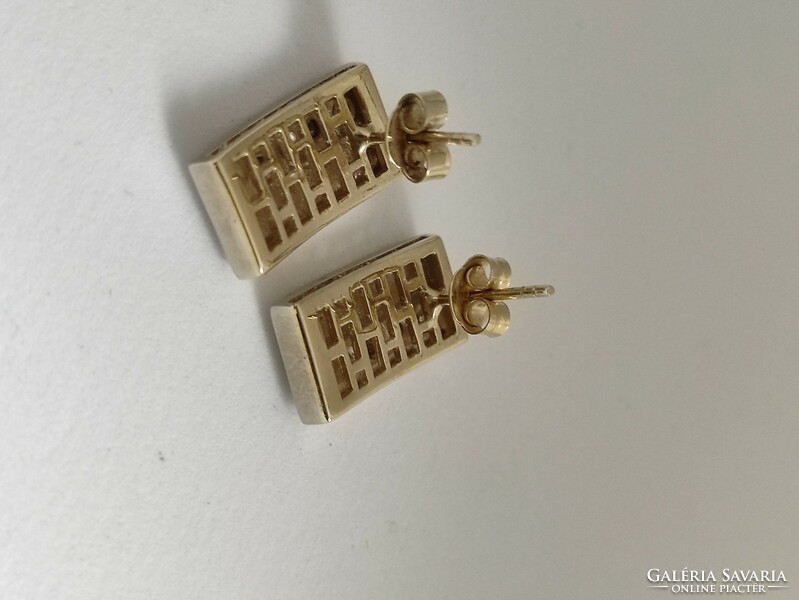 Bicolor gold earrings