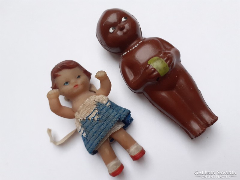 Retro toy old small doll 2 pcs