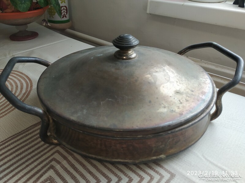 Retro silver-plated, serving, warming dish for sale!