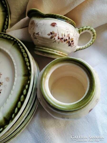 Zeller ceramic small plates, spout and sugar bowl