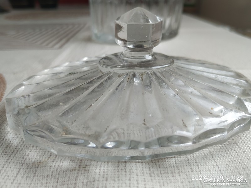 Rare, beautiful, oval-shaped glass bonbonier for sale!