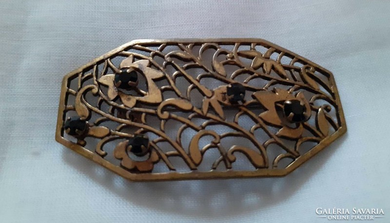 Art Nouveau copper? brooch