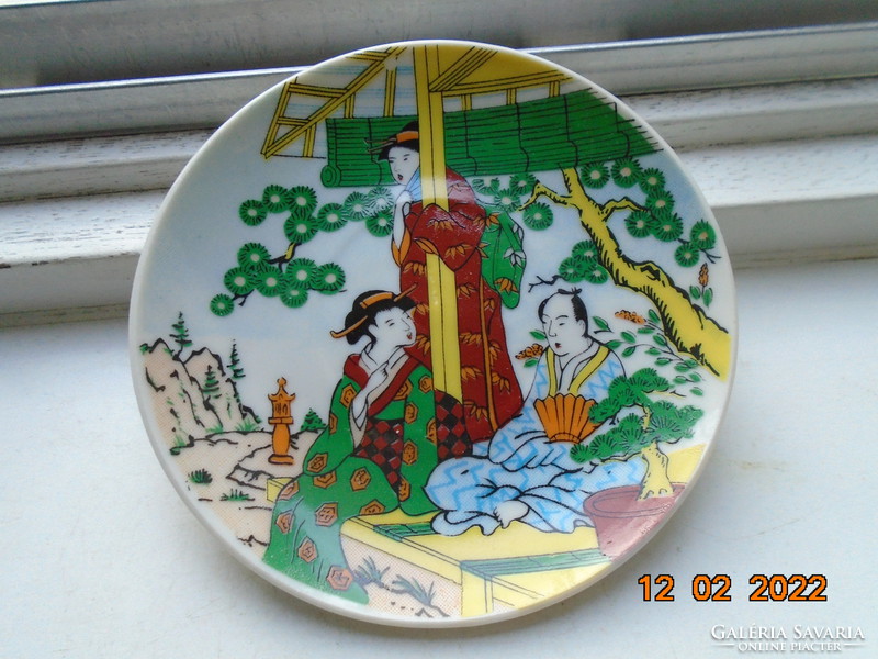 Hand painted hand marked Japanese decorative plate with a very rare scene pattern