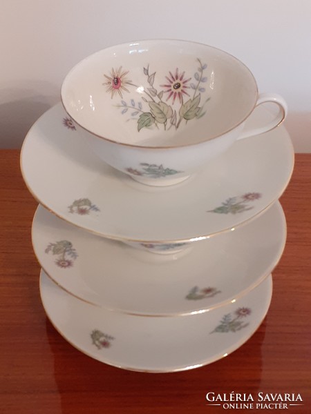 Régi Bavaria porcelán csésze vintage virágmintás kávés