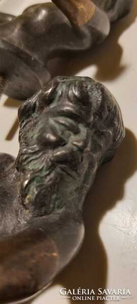 2 db bronzírozott ón Faun torzó 1800- as évek vége