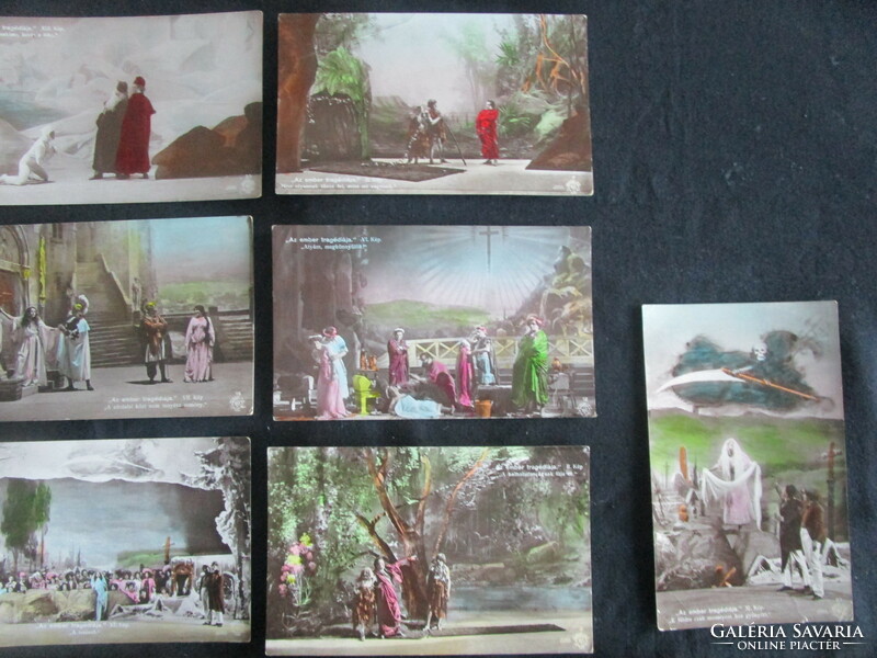 1908 Scene + stage image Imre Madách Tragedy of Man People's Theater original photo sheet series 23