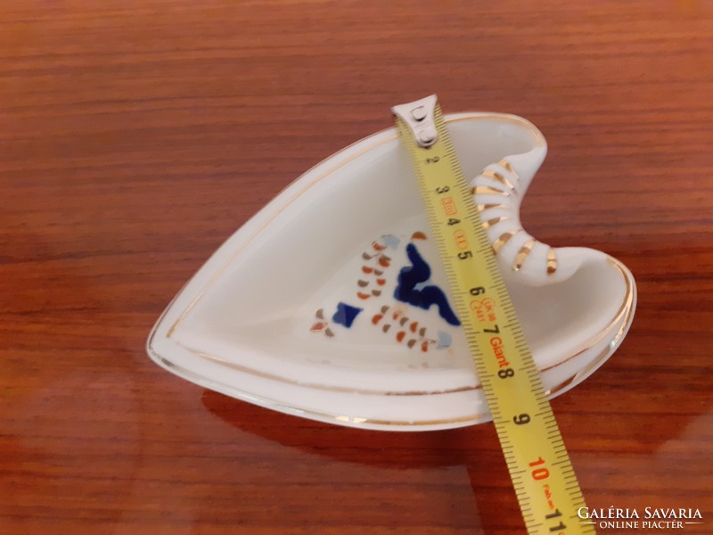 Régi Zsolnay porcelán szív alakú hamutál hamutartó