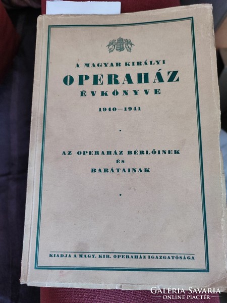 Yearbook of the Hungarian Royal Opera House 1940-1941