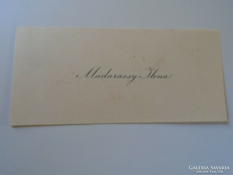 ZA417.23  Madarassy Ilona   - névjegykártya 1930k