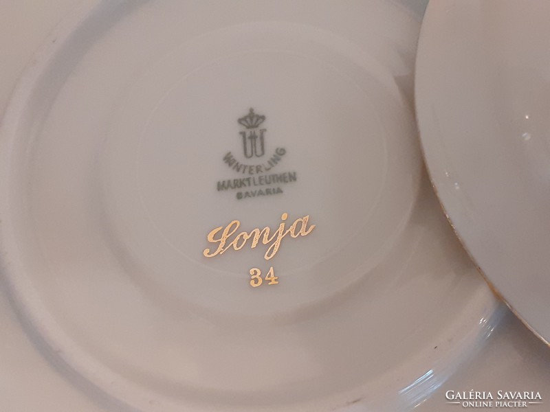 Régi Bavaria porcelán csésze vintage virágmintás kávés