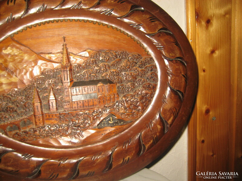 Lourdi Cathedral beautiful wood carving, 40 x 31 cm