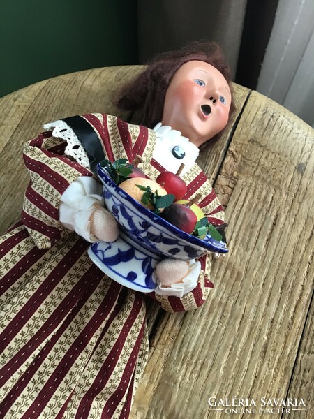 Older American handmade byers choice Christmas ornament doll