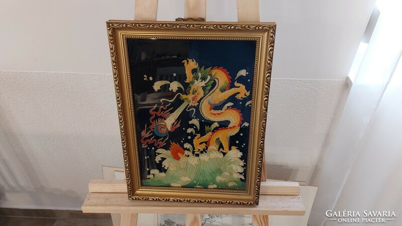 (K) beautiful Asian picture with 30x40 cm frame