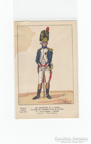 Generális katonai uniformis nyomat (kép-képeslap)