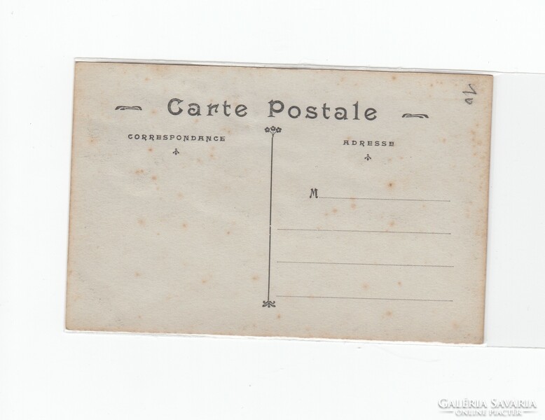 French old military postcard postmaster