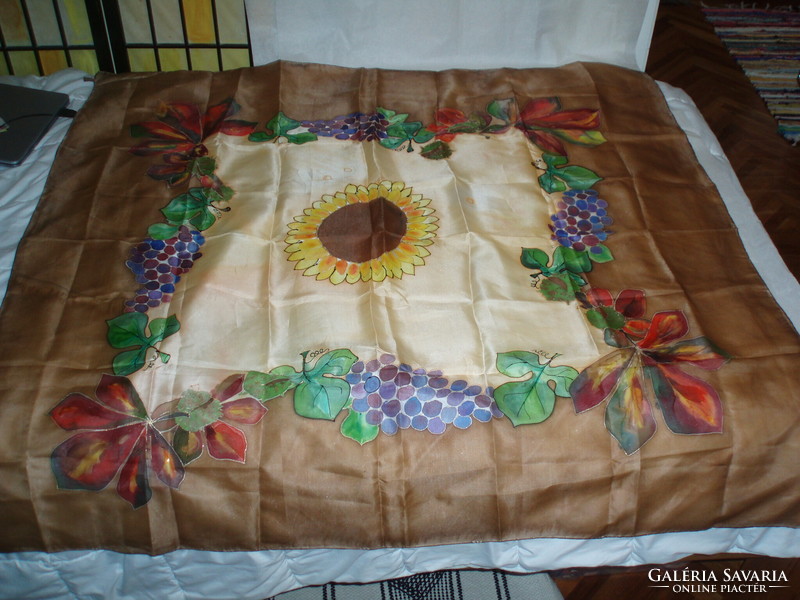 Vintage real silk silk scarf