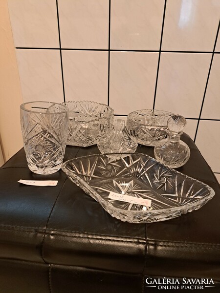 Párád crystal glass vase, centerpiece, basket, liqueur.