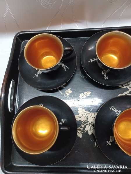 Lacquered coffee set