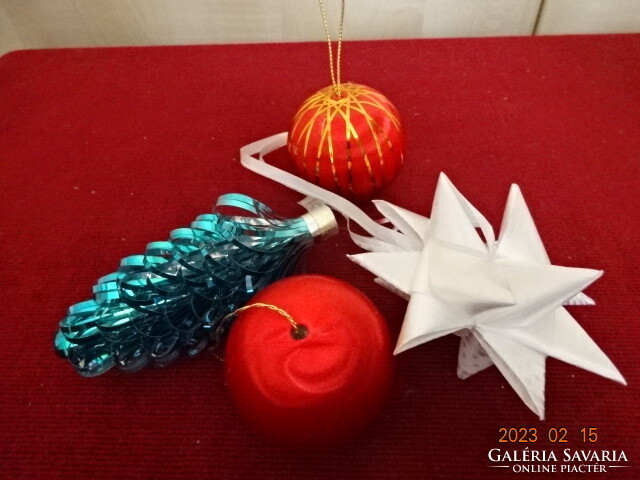 Christmas decorations, four pieces. Jokai.
