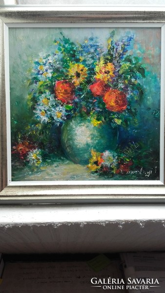 Murányi oil painting in frame 23 x 23