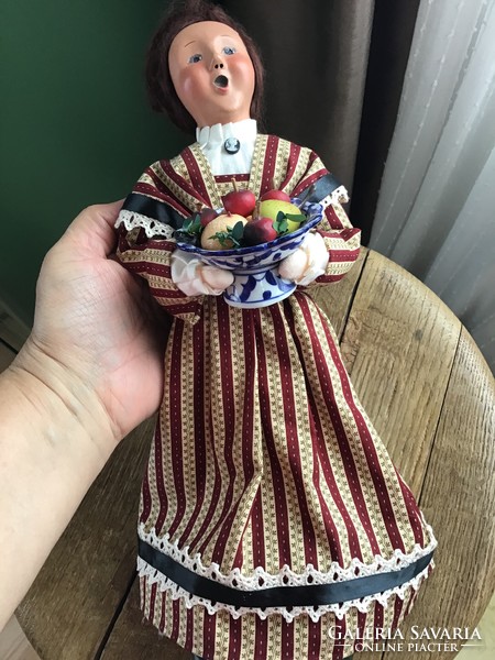 Older American handmade byers choice Christmas ornament doll