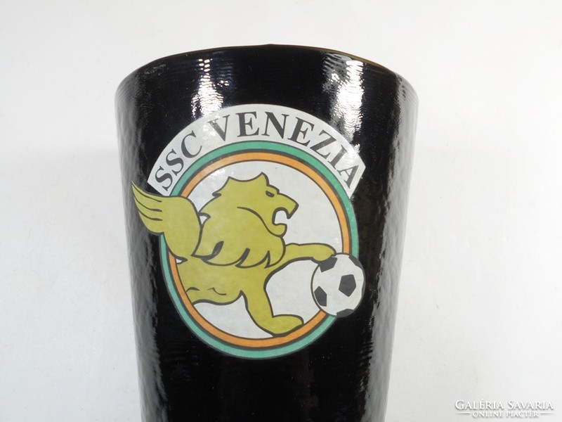 Old glass cup glass cup ssc venezia soccer soccer team yalos murano italy, italian
