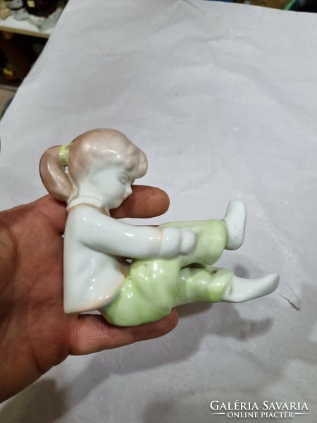 Old aquincum porcelain figurine