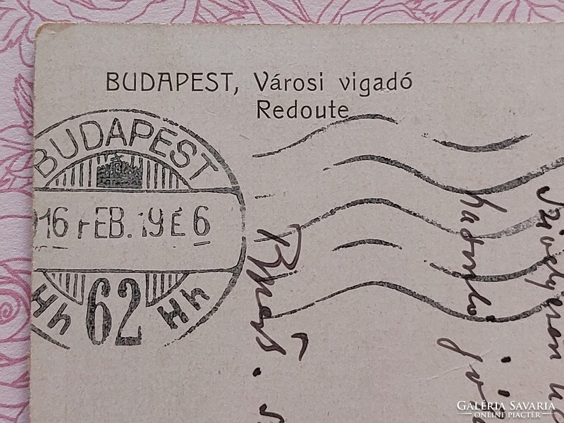 Régi képeslap 1916 Budapest Vigadó levelezőlap