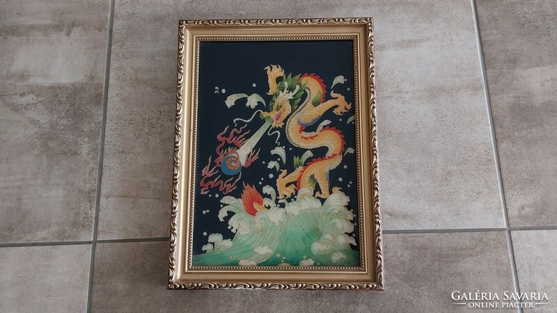 (K) beautiful Asian picture with 30x40 cm frame