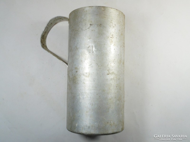 Italmérce drink measuring cup - cooper's coat of arms 1 liter - from the 1950s-1970s Gomba mgtsz.