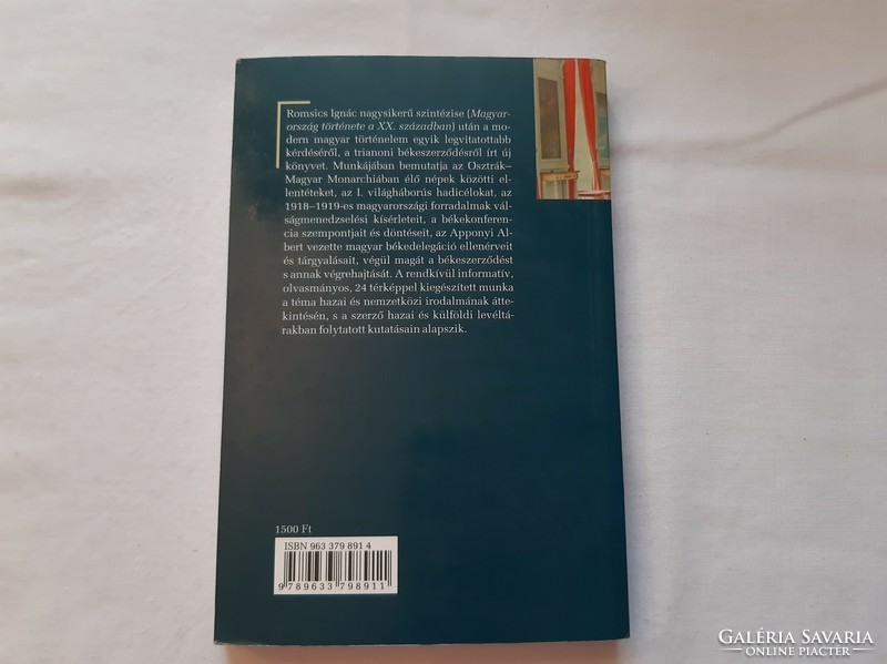 ROMSICS IGNÁC: A TRIANONI BÉKESZERZŐDÉS - 2001-es kiadás  (E16/A)