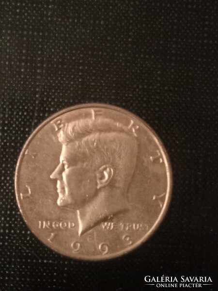 Ritka 14K arannyal futtatott Kennedy fél dolláros emlékérme 1993