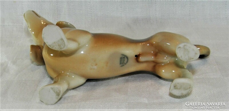 Dachshund dog figurine - royal dux porcelain