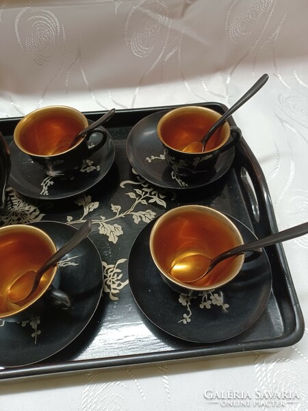 Lacquered coffee set